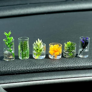 Clip per bocchette di ventilazione auto con pianta botanica fatta a mano, decorazione per cruscotto