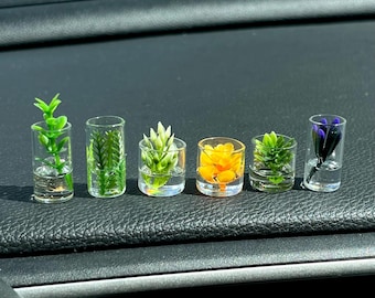 Handmade Botanical Plant Car Vent Clip , Dashboard Decor
