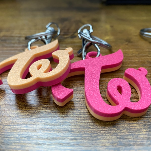 TWICE two-color logo keychain