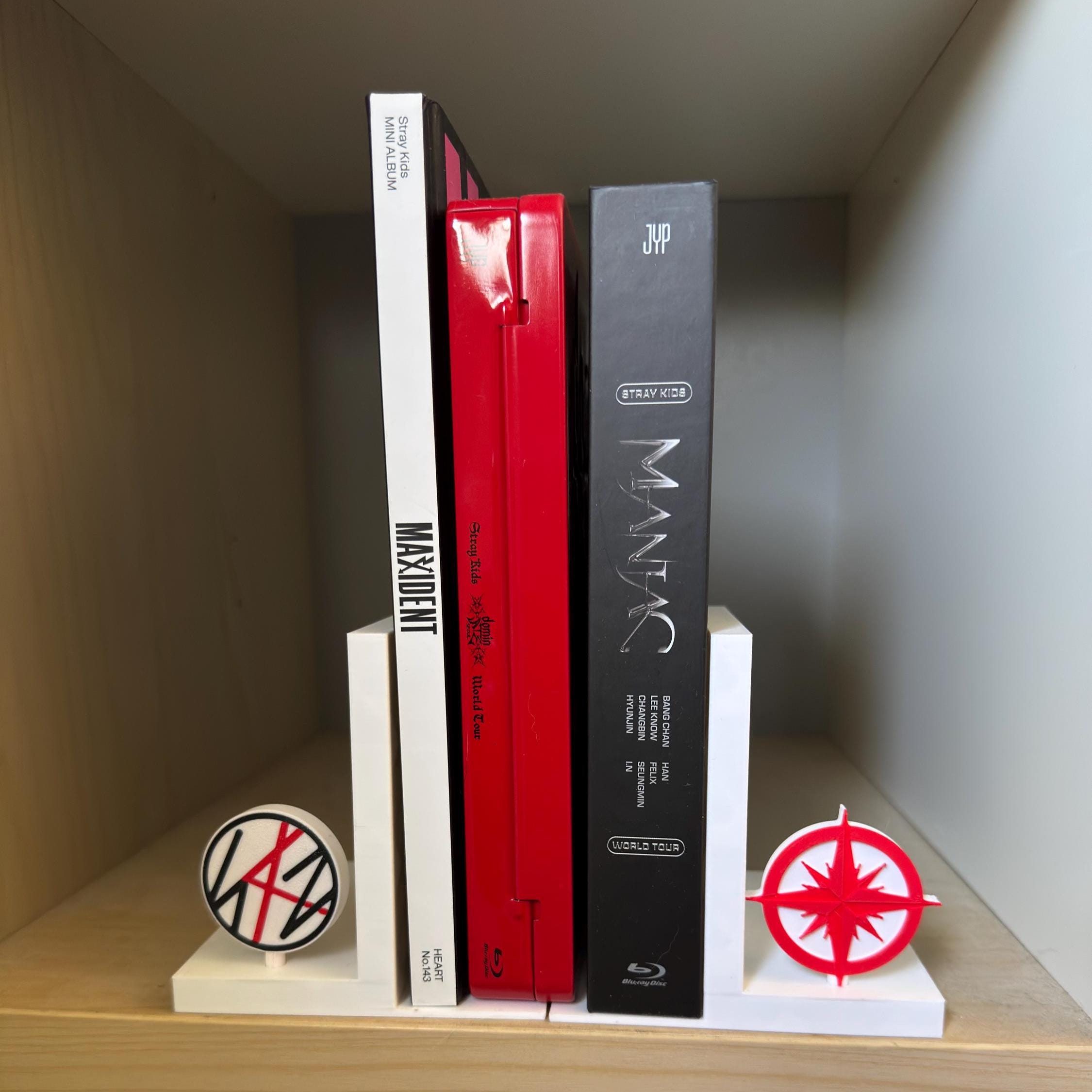 Stray Kids Inspired Bookends Set | 3D Printed K-pop Shelf Decor