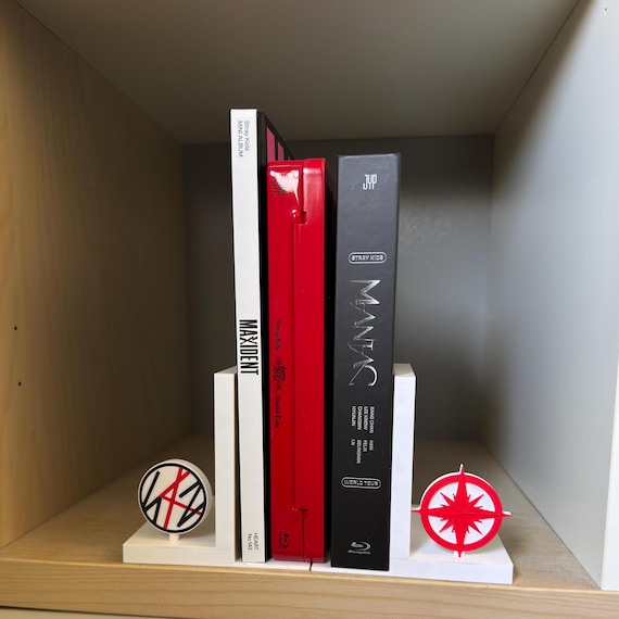 Stray Kids Inspired Bookends Set | 3D Printed K-pop Shelf Decor