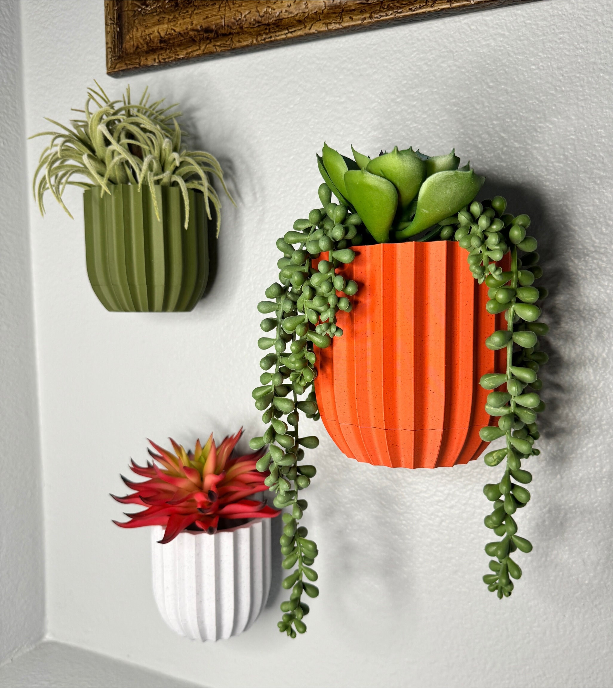 Wall Planter With Hidden Drip Tray, 26 Color Options, Mid-century