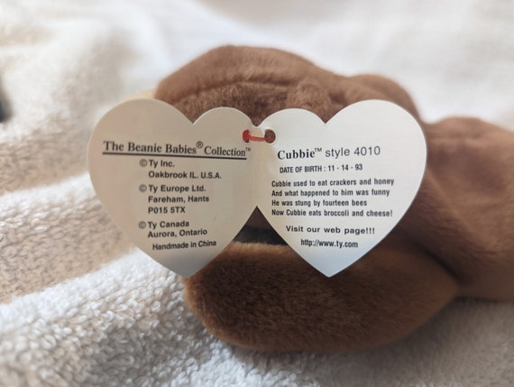 Cubbie beanie baby errors discount