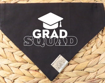 Over the Collar Dog Bandana-Graduation Bandana-Grad Squad-Graduation 2023-Grad Gift-Personalized Dog Bandana-Customized Dog Bandana