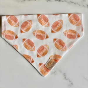 Over the Collar Dog Bandana-Football-Personalized Dog Bandana-Customized Dog Bandana-Dog Gift-Sporting Event Dog Bandana-Football Bandana