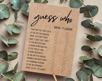 Bridal Shower Game for Wedding Shower Gift for Bridal Shower Printed Game Cards for Wedding Shower Game for Bridal Shower
