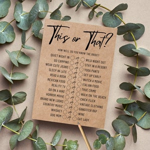 Jeu de cartes nuptiales pour shower de mariage