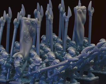 White Hand Khoru-kai Pikemen (10mm Warmaster)