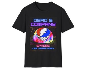 T-shirt de concert Grateful Dead, Dead and Company, Dead and Co, Las Vegas. T-shirt Jerry Garcia. Shakedown Street T-shirt souple unisexe