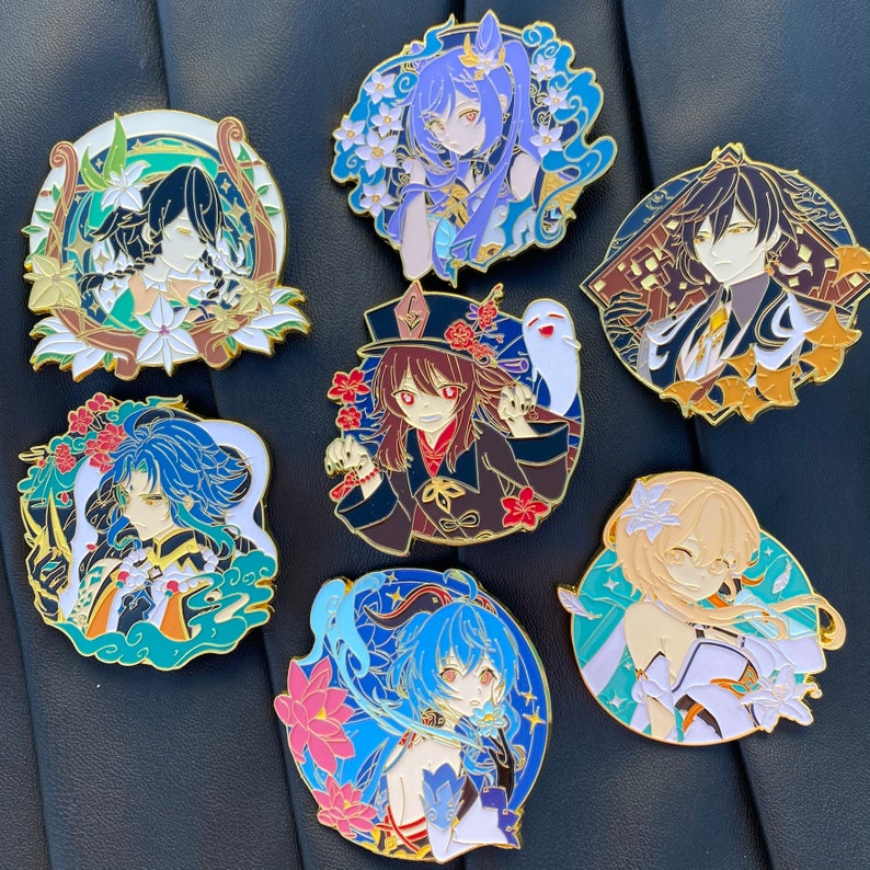 GENSHIN IMPACT PINS Genshin Enamel Pins Genshin Metal Pins Etsy UK