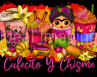 Cafecito y Chisme tumbler wrap