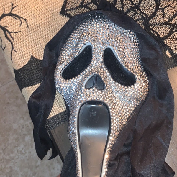 Ghost Face Bedazzled Mask - Etsy