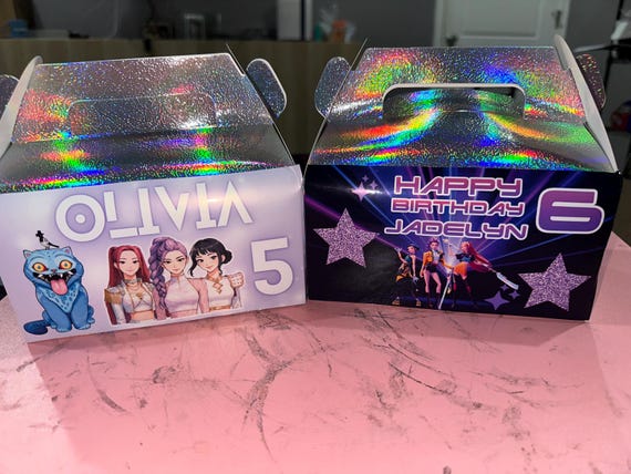 Kpop demon hunters birthday party box