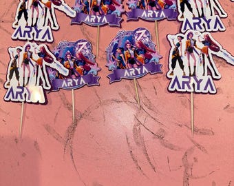 Adornos para cupcakes de Kpop Huntrix. PEDIDO POR ADORNO PARA PASTEL.