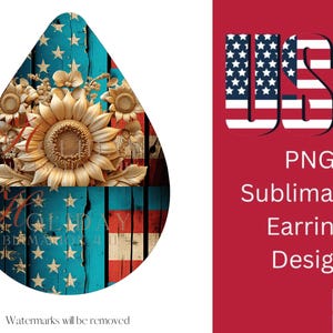 USA Patriotic Earring PNG | July 4 earring template | Holiday teardrop earring png | 4th of July sublimation earrings | western earrings