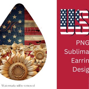 USA Patriotic Earring PNG | July 4 earring template | Holiday teardrop earring png | 4th of July sublimation earrings | western earrings