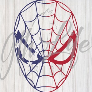 Spider-Man Head American Flag para calcomanías, pegatinas, camisetas, artesanías y más, png, svg, psd, jpg