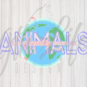 Vegan Empathie Alle Dieren Digitaal Ontwerp, Uitsparing, Sticker, Shirts, Stickers, Png, Svg, EPS, PSD, jpg
