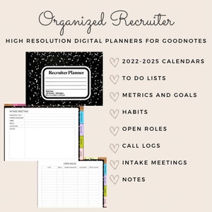 DIGITAL Recruiter Planner for GOODNOTES IPad - NOTEBOOK
