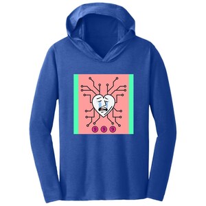 Heart break digital art techie DM139 Triblend T-Shirt Hoodie