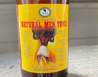 NATURAL MEN TONIC Extra strength 100% Pure Natural Organic Handmade Tincture, Herbal, Herbal Tea,  16 oz