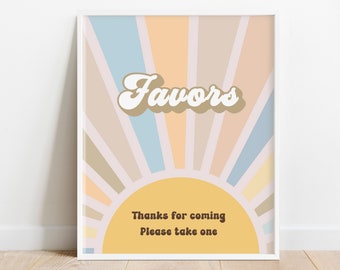Favors Sign Sunshine baby shower - Sunshine Baby Shower favors sign - printable Instant download BIB275