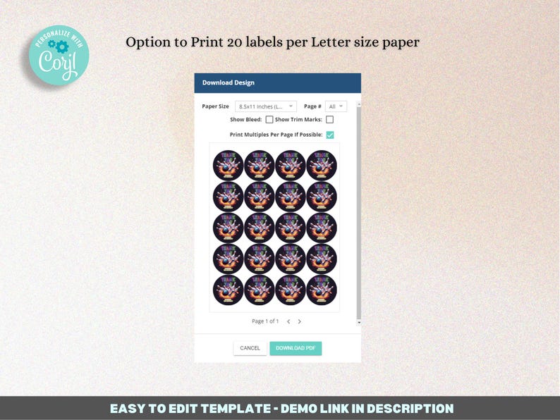 Editable Bowling Birthday Cupcake Topper Template, Strike up Some Fun