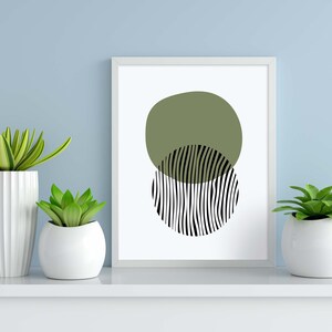 Abstract Two Circles Wall Art Prints | Geometric Printable Wall Art | Neutral Boho Decor | Instant Digital Download | Minimalist Print