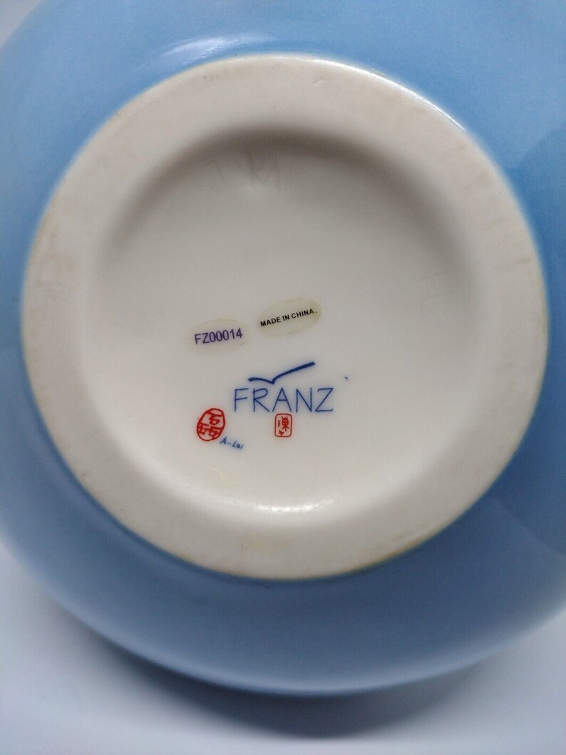 HTF Franz Porcelain Amphibia Collection Good Luck Frog Vase Etsy