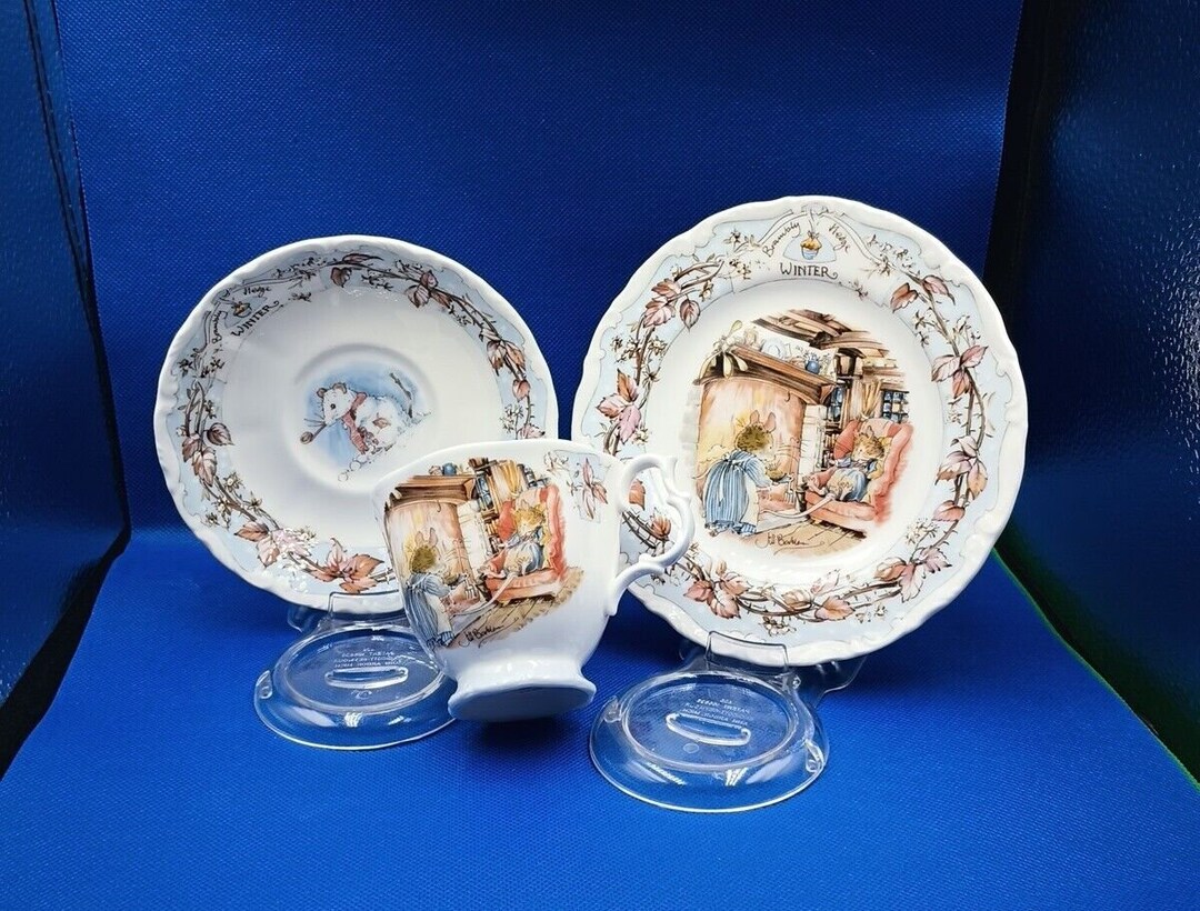 Royal Doulton Winter Brambly Hedge Trio Tea Cup Saucer & Plate Set Jill