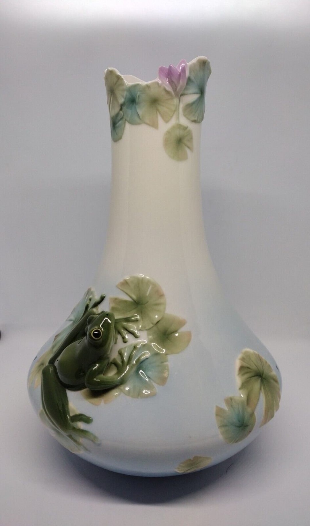 HTF Franz Porcelain Amphibia Collection Good Luck Frog Vase Etsy