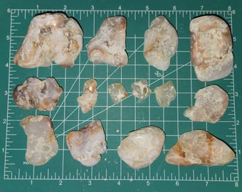 Rockhounds Special: Polished Southwest White Chalcedony Semi-Precious Stones from Southern Utah