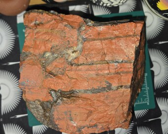 12.4lb Arizona Jasper Mineral Sample: Red Natural Cleaned Semi-Precious Stone Display Piece from the Black Hills Mountains