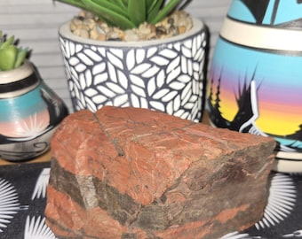 2.1lb Arizona Jasper and Hematite Mineral Sample: Red Natural Cleaned Semi-Precious Stone Display Piece from the Black Hills Mountains