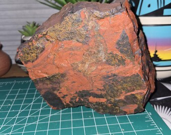 3.8lb Arizona Jasper Mineral Sample: Red Natural Cleaned Semi-Precious Stone Display Piece from the Black Hills Mountains