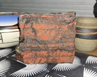 2.5lb Arizona Jasper and Hematite Mineral Sample: Red Natural Cleaned Semi-Precious Stone Display Piece from the Black Hills Mountains