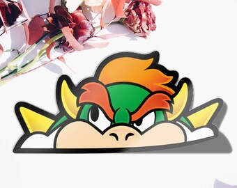 Bowser Sticker Outdoor Indoor Sticker Decal for Cars Vehicles Laptop Waterproof Weatherproof Super Mario