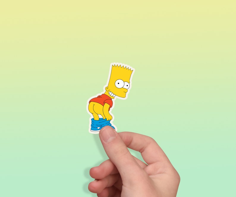 Simpsons Bart Sticker Butt Weatherproof Waterproof Sticker Vinyl for Outdoor and Indoor Use Anime Peekers Decals image 6