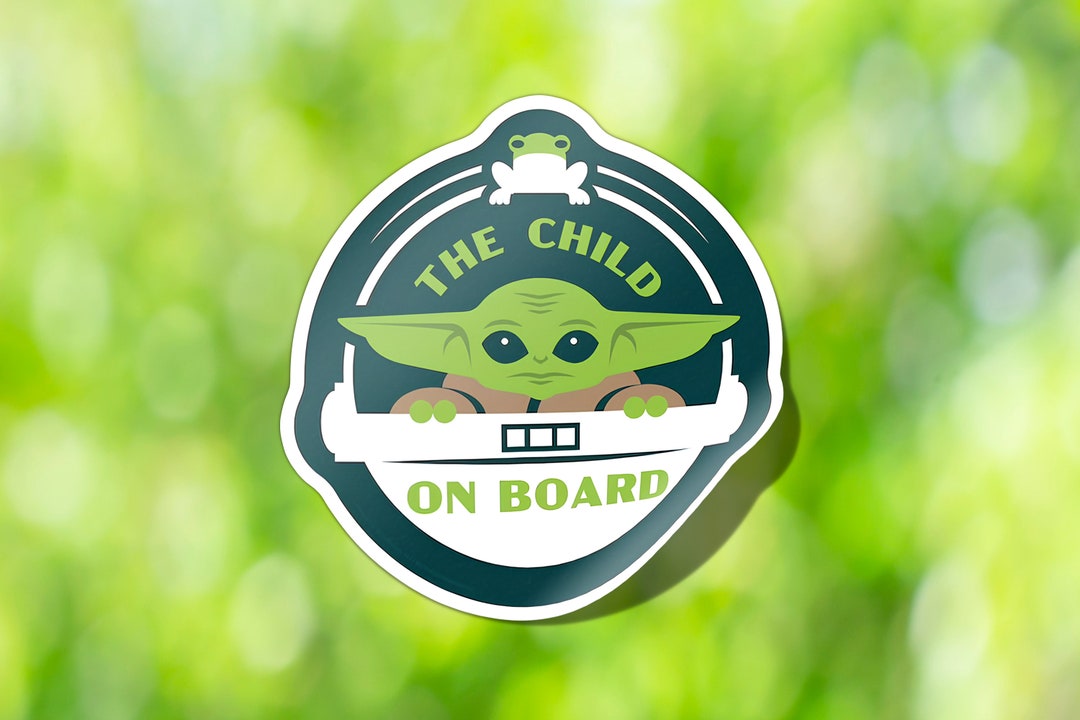 Baby Yoda Baby on Board Sticker Outdoor Indoor Sticker Decal Etsy