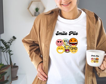 Smiley svg / Smiley svg / glückliches Gesicht svg / Emoji Shirt / Smiley png / Retro Smiley Gesicht / Happy Zitat svg / Good vibes svg