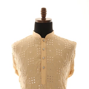 Cream colour kurta pajama design discount