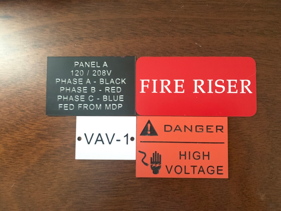 Custom Engraved Signs Plastic Labels Etsy