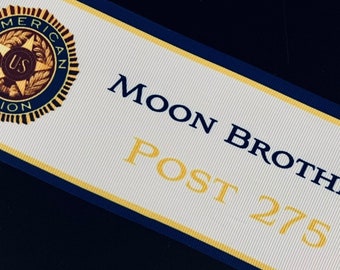 Moon Brothers 1 Yard on Grosgrain Ribbon, Custom Order Ribbon, Cut to Size