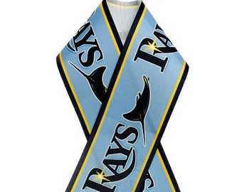 Tampa Rays Baseball Blue Background High Quality Grosgrain Ribbon, Choose Preferred Ribbon Width and Yards, Ready to Ship