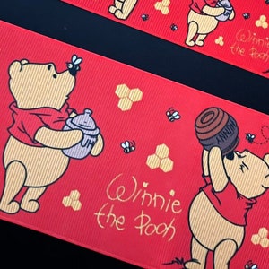 Winnie the Pooh Ribbon, US Designer Ribbon, Double Sided, Cartoon Ribbon,  Baby Pooh, Piglet, Tigger, Eeyore, Rabbit, Disney Ribbon, Hair Bow Ribbon,  Wholesale Ribbon, PER YARD - Jennifer's Goodies Galore
