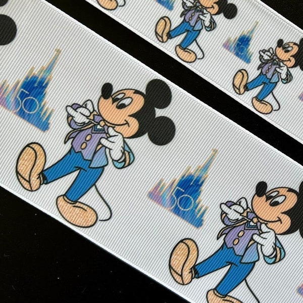 Mickey Mouse Wired Ribbon - Etsy