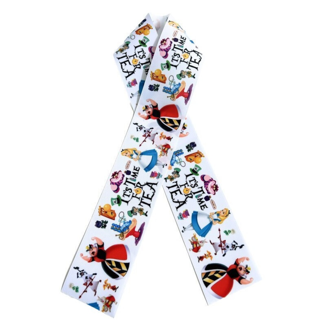 Alice Characters Stacked Not Wired Multiple Sizes Printed Grosgrain ...