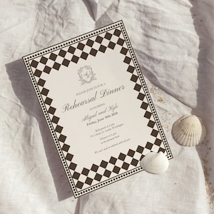 Luxe Classic Rehearsal Dinner Invitation Template, Classic Calligraphy Rehearsal Dinner Invite, Ritz Glam Rehearsal Invite, Rehearsal Dinner