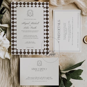 Altes Geld Hochzeitseinladungs-Vorlage, Ritz Glam Hochzeitseinladung, Vintage Luxe Hochzeitseinladung, klassische Vintage Hochzeit