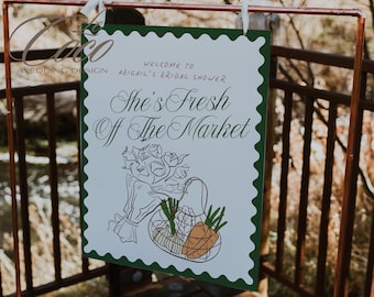 Farmers Market Bridal Shower Welcome Sign Template (Digital Download)